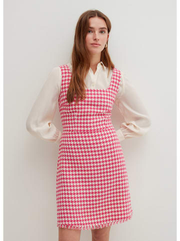 STEFANEL Kleid in Pink/ Weiß