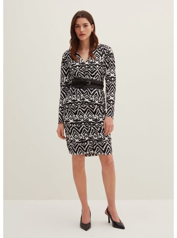 STEFANEL Kleid in Schwarz/ Weiß