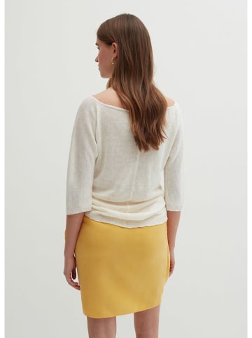 STEFANEL Leinen-Pullover in Creme