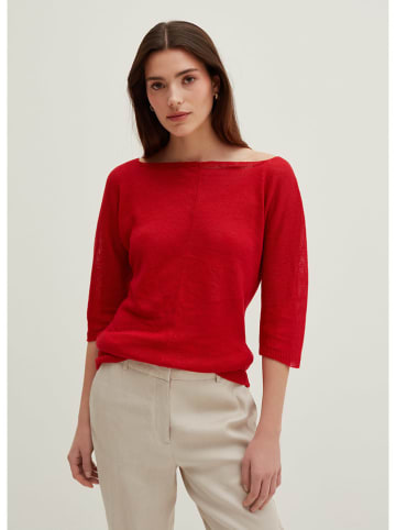 STEFANEL Leinen-Pullover in Rot