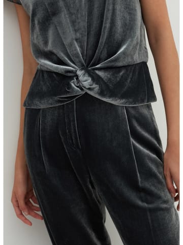 STEFANEL Fluwelen shirt antraciet