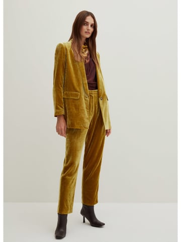 STEFANEL Fluwelen broek mosterdgeel