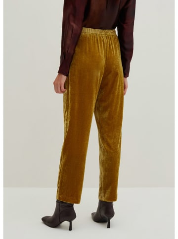 STEFANEL Fluwelen broek mosterdgeel