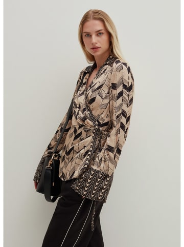 STEFANEL Bluse in Beige/ Schwarz