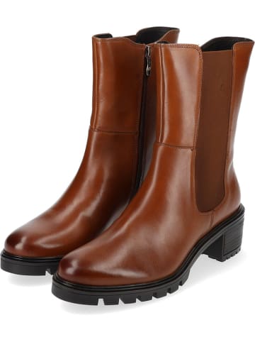 Ara Shoes Leder-Stiefeletten in Hellbraun