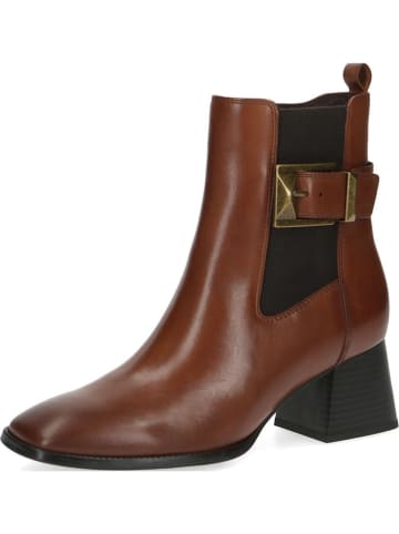 Caprice Leder-Stiefeletten in Hellbraun