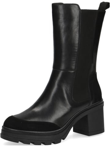 Caprice Leder-Stiefeletten in Schwarz
