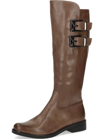 Caprice Leder-Stiefel in Hellbraun