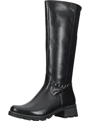 Caprice Leder-Stiefel in Schwarz