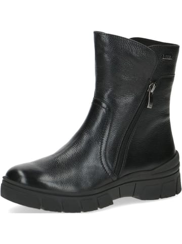 Caprice Skórzane botki w kolorze czarnym