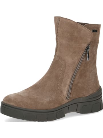 Caprice Leder-Boots in Hellbraun