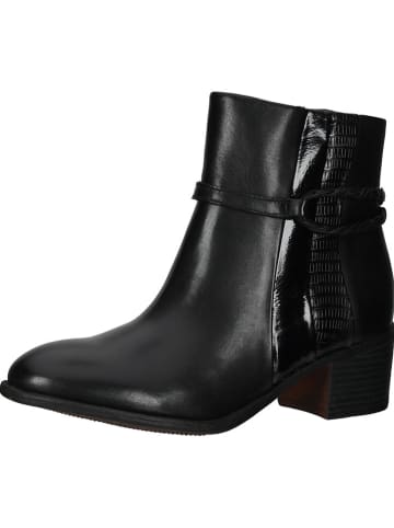 Marco Tozzi Leder-Stiefeletten in Schwarz