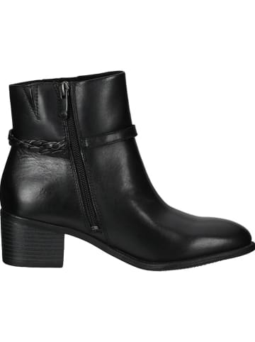 Marco Tozzi Leder-Stiefeletten in Schwarz