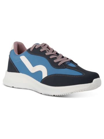 Regatta Sneakersy "Marine Retro" w kolorze granatowo-błękitnym