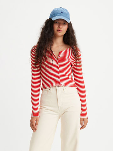 Levi´s Cardigan "Monica" in Rot/ Weiß