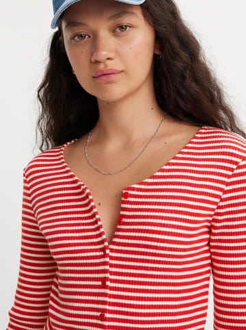 Levi´s Cardigan "Monica" in Rot/ Weiß