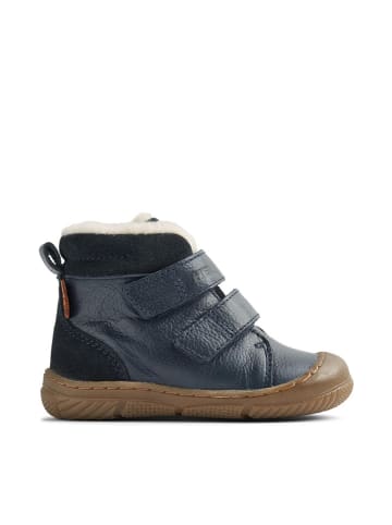 Wheat Leder-Winterboots in Dunkelblau