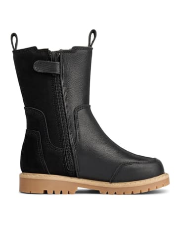 Wheat Leren chelseaboots zwart