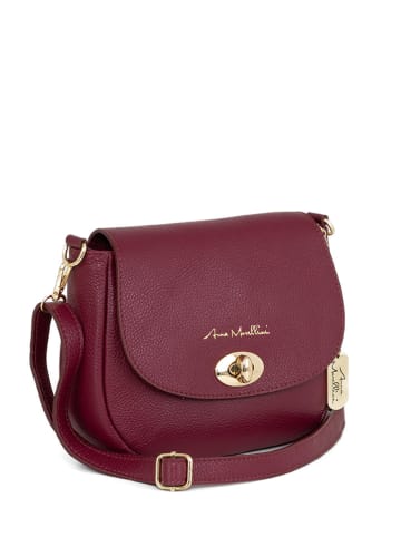 Anna Morellini Leren schoudertas "Iseppa" bordeaux - (B)24 x (H)21 x (D)9 cm