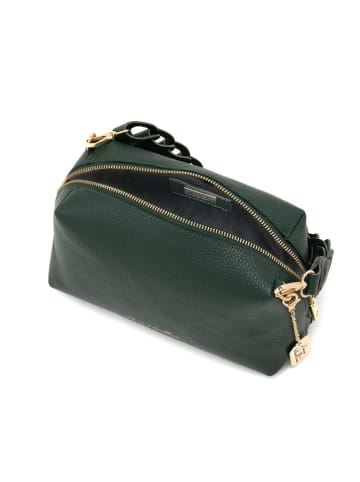 Anna Morellini Leder-Henkeltasche "Gessica" in Dunkelgrün - (B)27 x (H)20 x (T)12 cm