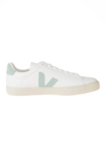 Veja Skórzane sneakersy "Campo" w kolorze biało-zielonym