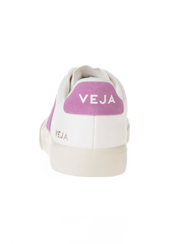 Veja Skórzane sneakersy "Campo" w kolorze biało-jasnoróżowym