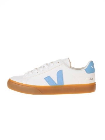 Veja Leder-Sneakers "Campo" in Weiß/ Hellblau