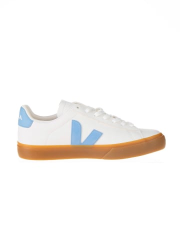 Veja Leder-Sneakers "Campo" in Weiß/ Hellblau