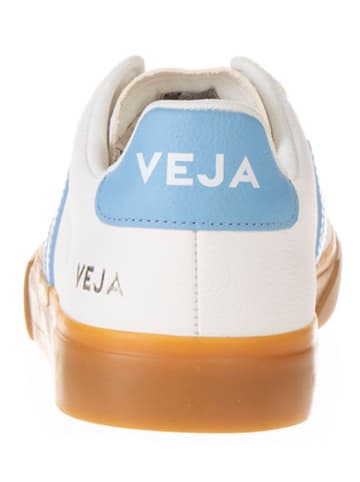 Veja Leder-Sneakers "Campo" in Weiß/ Hellblau