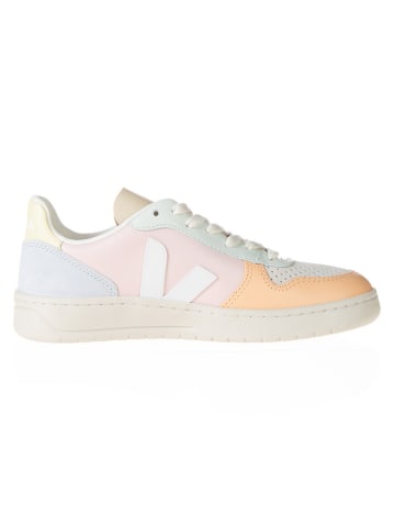 Veja Leder-Sneakers in Weiß/ Bunt
