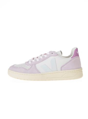 Veja Leren sneakers "V 10" paars/turquoise