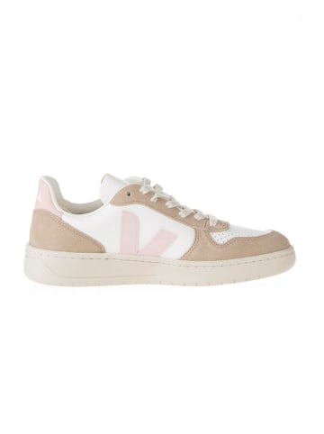 Veja Leren sneakers "V 10" wit/beige/lichtroze