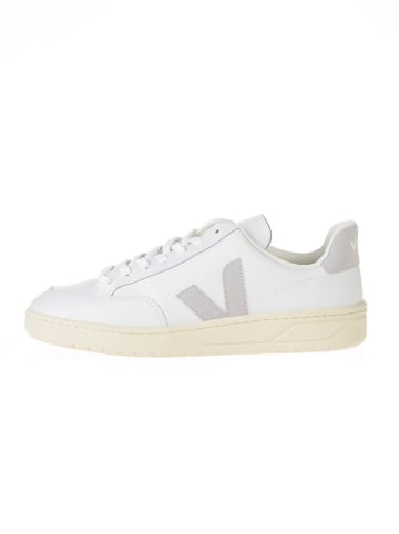 Veja Skórzane sneakersy "V 12" w kolorze biało-szarym