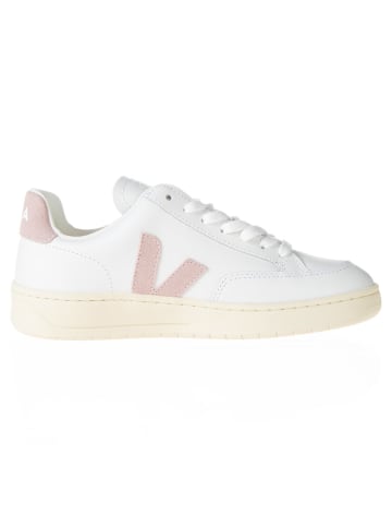 Veja Leren sneakers "V 12" wit/lichtroze