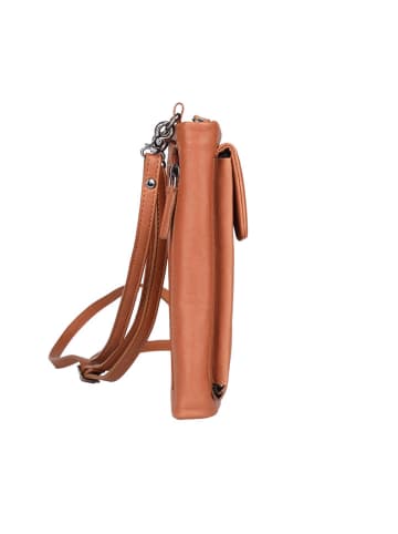 SPARWELL Leren smartphonetas "Offbeat onita" lichtbruin - (B)10 x (H)19 x (D)5 cm