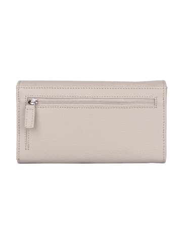 Bellicci Leren portemonnee "Calista" beige - (B)18 x (H)10 x (D)3 cm