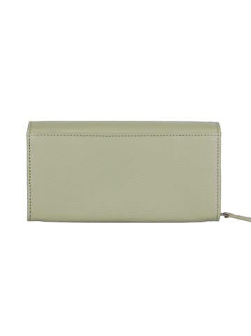 Bellicci Leder-Geldbörse "Calvina" in Grün - (B)19 x (H)10 x (T)3 cm
