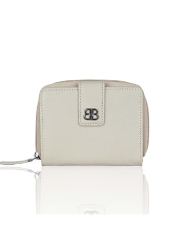 Bellicci Leder-Geldbörse "Carmela" in Creme - (B)9 x (H)12 x (T)2 cm