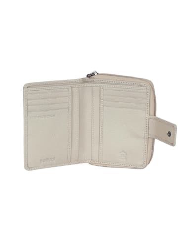 Bellicci Leder-Geldbörse "Carmela" in Creme - (B)9 x (H)12 x (T)2 cm