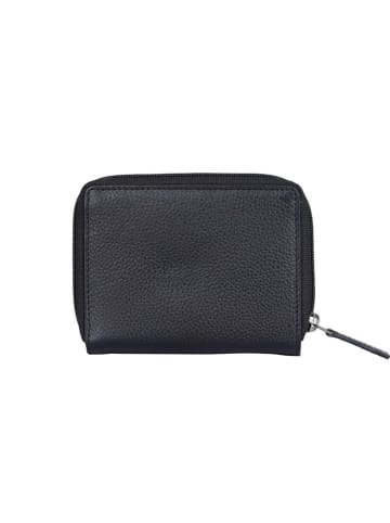 Bellicci Leder-Geldbörse "Carmela" in Schwarz - (B)9 x (H)12 x (T)2 cm