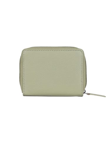 Bellicci Leder-Geldbörse "Carmela" in Grün - (B)9 x (H)12 x (T)2 cm
