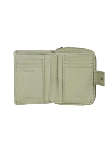 Bellicci Leder-Geldbörse "Carmela" in Grün - (B)9 x (H)12 x (T)2 cm