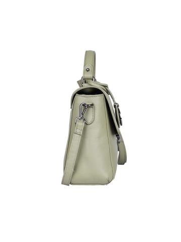 Bellicci Leren handtas groen - (B)29 x (H)22 x (D)10 cm