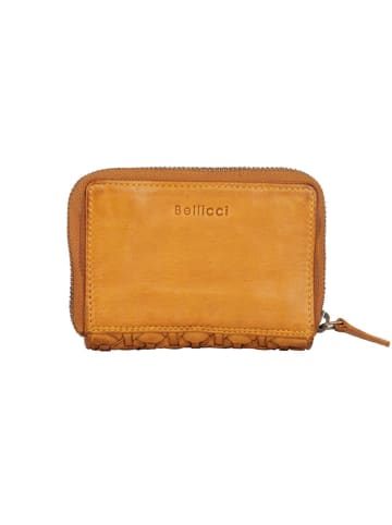 Bellicci Skórzany portfel "Percy" w kolorze jasnobrązowym - 10 x 13 x 3 cm