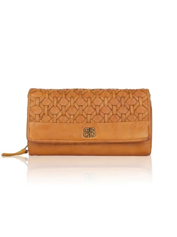 Bellicci Leder-Geldbörse "Pedra" in Hellbraun - (B)19 x (H)19 x (T)4 cm