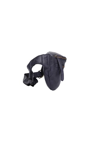 Bellicci Leder-Brustbeutel "Charmaine" in Dunkelblau - (B)40 x (H)17 x (T)6 cm