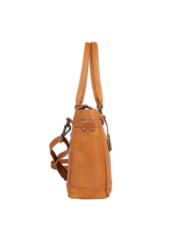 Bellicci Leder-Henkeltasche "Chelsea" in Hellbraun - (B)34 x (H)29 x (T)10 cm