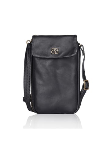 Bellicci Leder-Handytasche "Cherie" in Schwarz - (B)11 x (H)19 x (T)3 cm