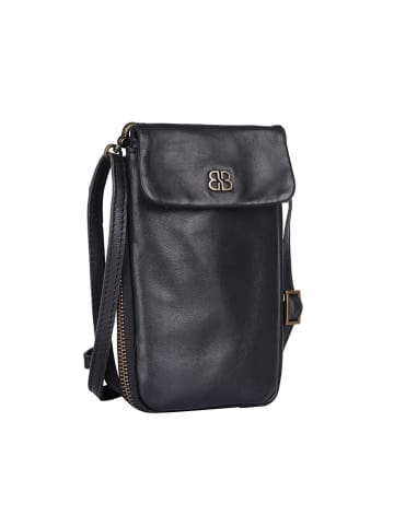 Bellicci Leder-Handytasche "Cherie" in Schwarz - (B)11 x (H)19 x (T)3 cm