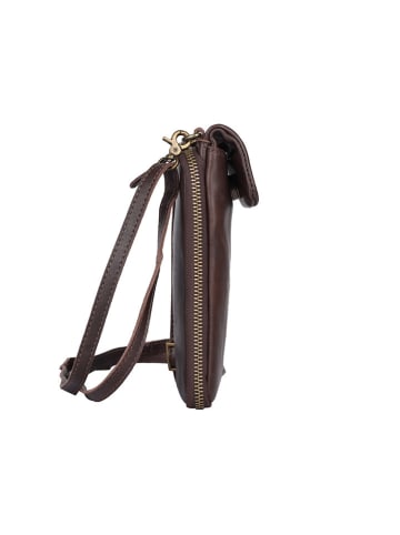 Bellicci Leren smartphonetas "Cherie" bruin - (B)11 x (H)19 x (D)3 cm